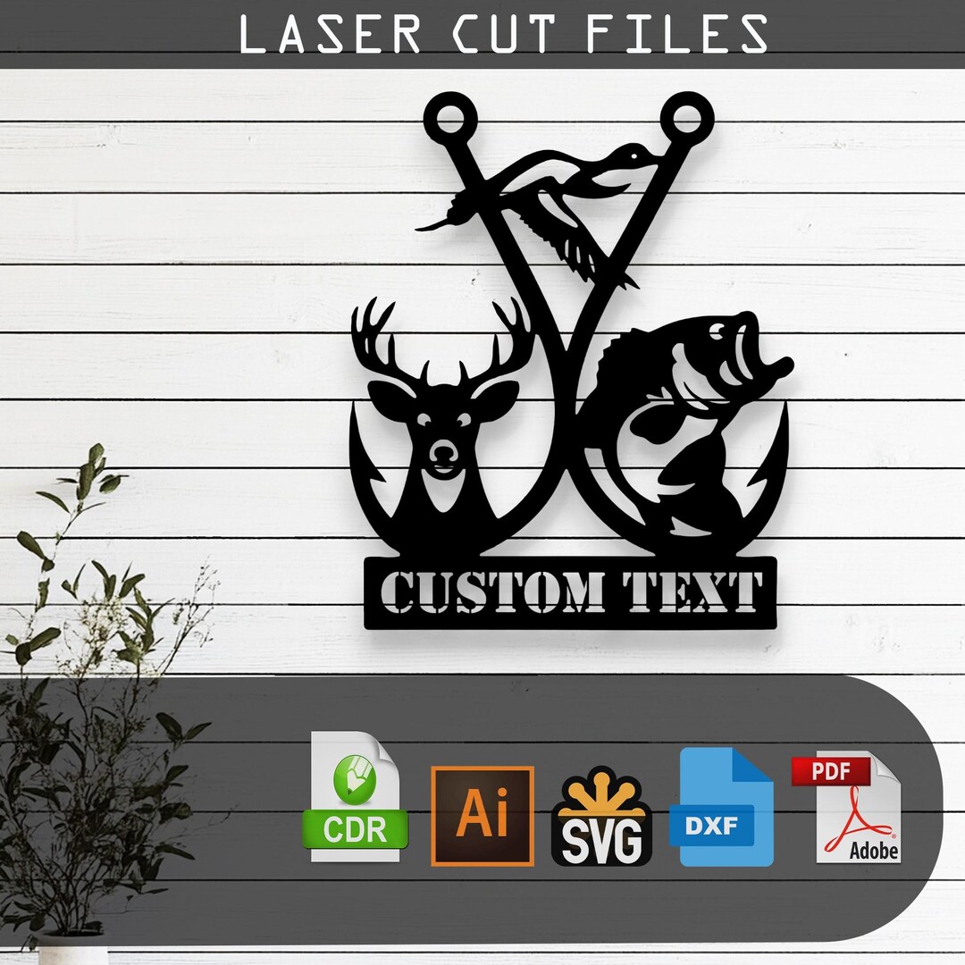 Custom Hunting Sign - Svg Dxf AI Pdf Cdr EPS - Laser Cut CNC Router ...