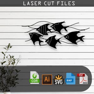 Decorative Fish Laser Cut Vector Design – SVG, DXF, Ai, Pdf Files for ...