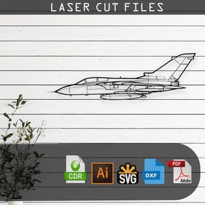 Panavia Tornado Ids Airplane Silhouette - Svg Dxf AI Pdf CDR EPS - Laser Cut Aviation Decor