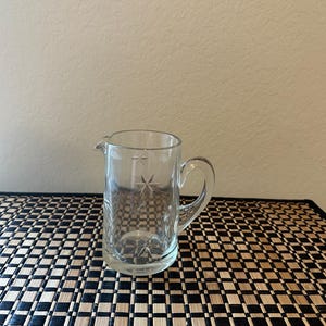 Atomic Star MCM Vintage Fostoria Atomic Starburst, Sunburst, Star of Bethlehem Mini Serving Creamer Pitcher