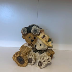 Vintage Teddy Bear Mother and Daughter Musical Coin Bank