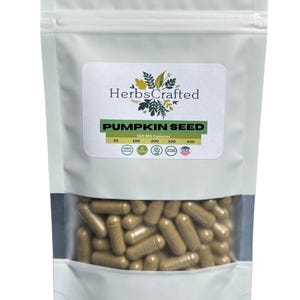 Pumpkin Seed Cucurbita Pepo 500mg organic dietary supplement vegan No chemicals, pesticides or additives Non-GMO made to order