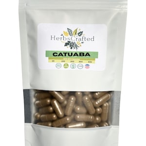 Organic Catuaba Bark Supplement: Vegan, Non-GMO, Made to Order