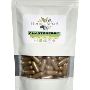 ChasteBerry - Vitex Vitex agnus-castus 500mg organic dietary supplement vegan No chemicals, pesticides or additives Non-GMO made to order