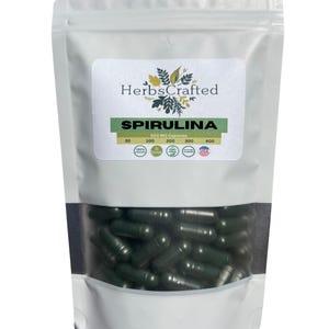 Organic Spirulina Platensis Capsules: Vegan Dietary Supplement, USA Grown
