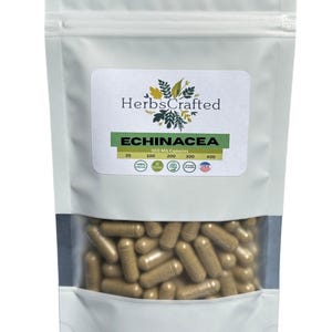 Echinacea Herb Echinacea Purpurea 500mg organic dietary supplement vegan No chemicals, pesticides or additives Non-GMO made to order