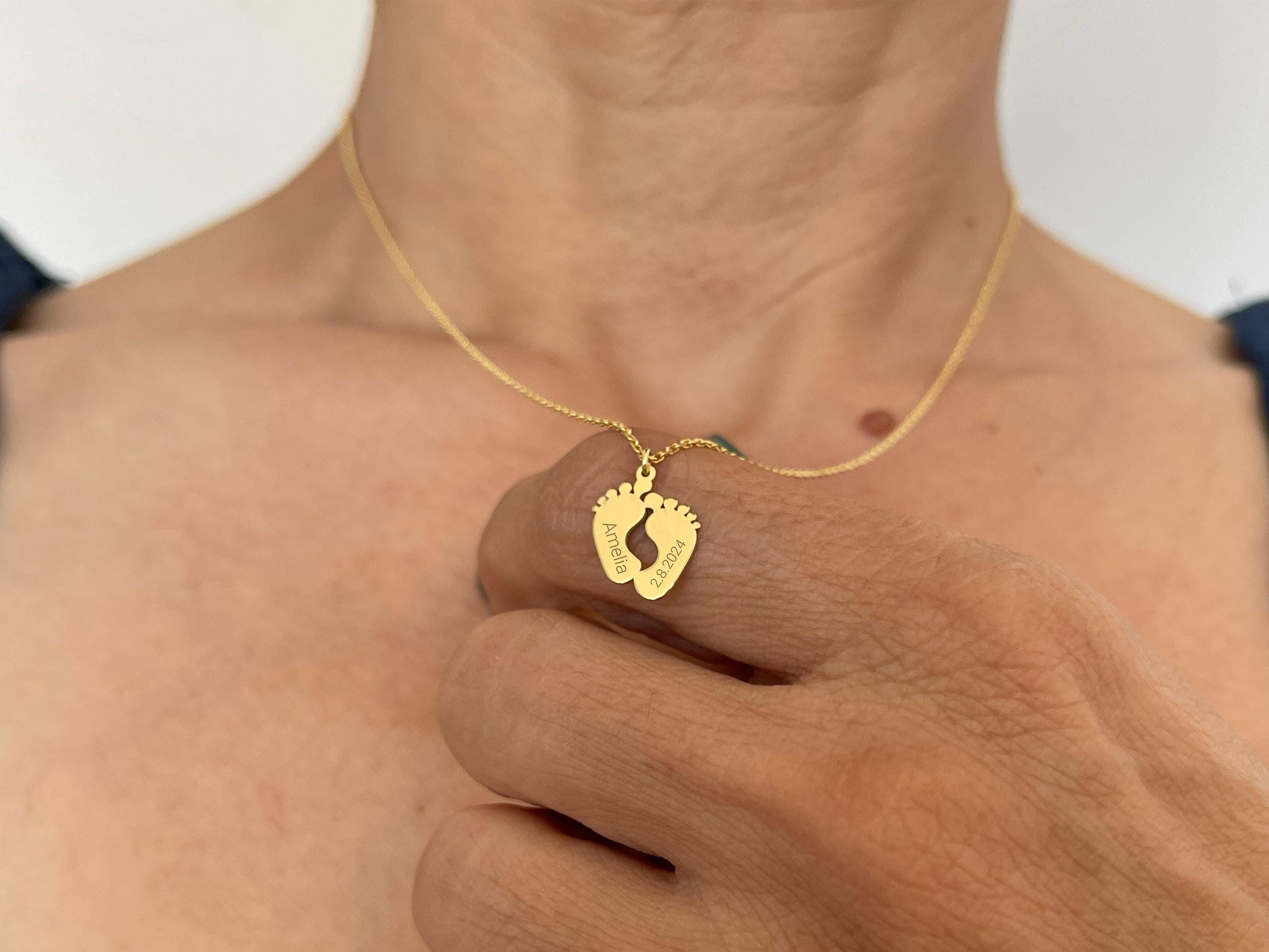 Catenina Caviglia Oro Rosa Donna Con Zirconi - Ciondolo Piede - Gioielli Kim Johanson