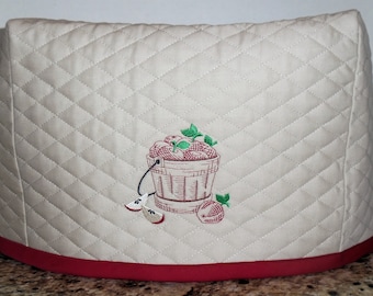 2 Slice Toaster Cover/Tan with Basket of Apples