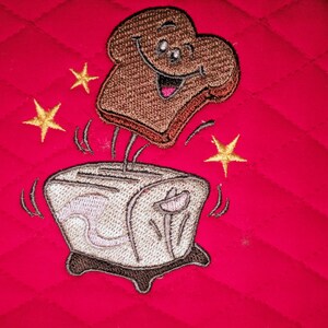 2 Slice Toaster Cover with Fun Happy Toaster image 3