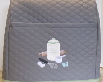 Steel Gray  Mixer Cover with Canister