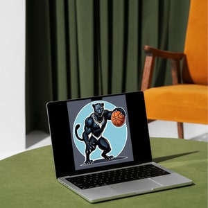 Black Panther Basketball Printable Cartoon Digital Art Superhero ...