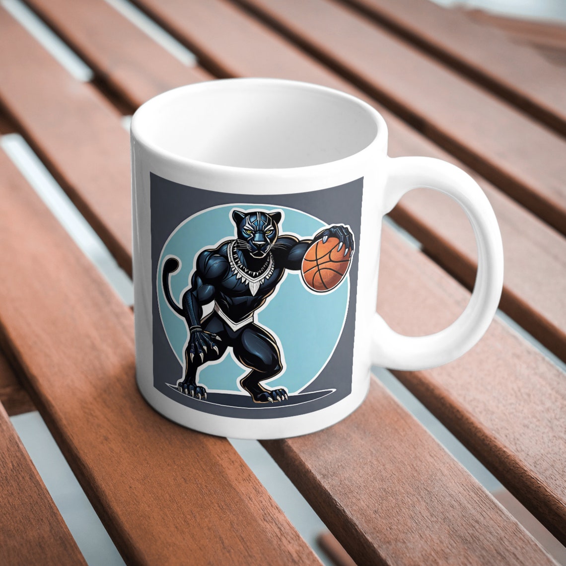 Black Panther Basketball Printable Cartoon Digital Art Superhero ...
