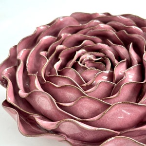 Rose Wall Flower Large in Limited Edition Rose Glaze image 2