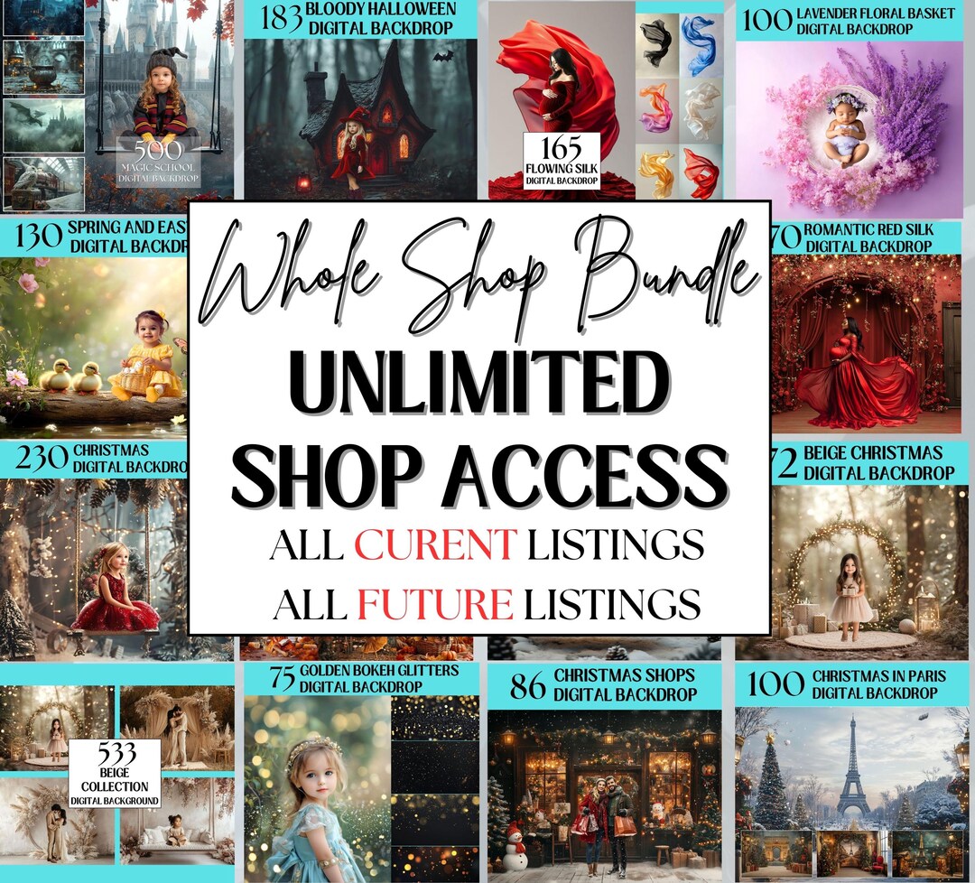 6000+ Photography Digital Backdrops & Overlays Entire Shop Bundle ...