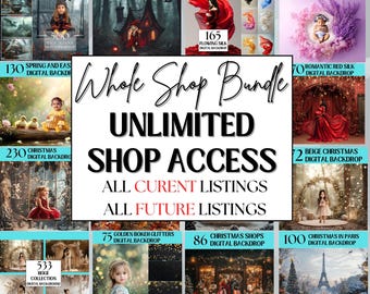 6000+ Photography Digital Backdrops & Overlays Entire Shop Bundle (Digital Download) Unlimited Access