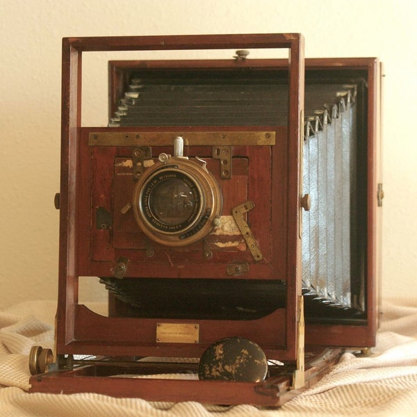 Antique Empire State 8 x 10 View Camera with 4 Film Holders - 1895