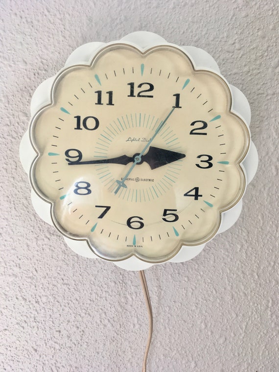 Vintage Working General Electric Kitchen Wall Clock 1960's Etsy