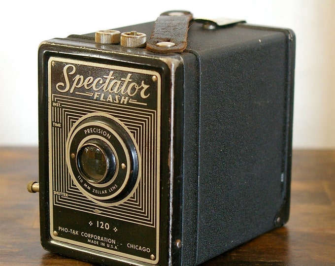 Vintage Spectator Flash 120 Box Camera by the Photak Company Etsy