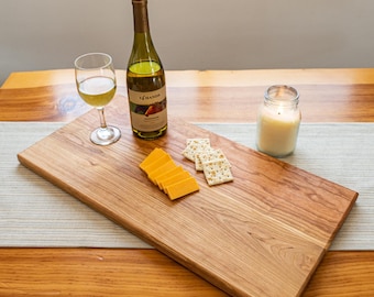 Handcrafted Cherry Wood Charcuterie Board: Solid Wood Kitchen Decor