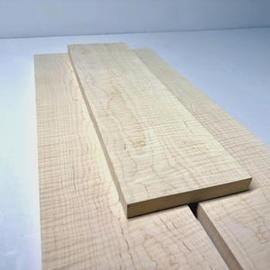 1" Curly Soft Maple Lumber, Figured Maple Hardwood, Kiln Dried S4S Boards