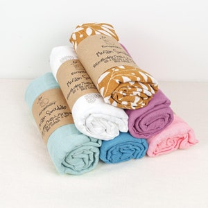 Newborn Muslin Swaddle Blanket / Muslin Wraps / Bamboo Cotton / Baby Shower Gift / Baby Blanket / Cot Cover / Bath Towel / 120cmx120cm