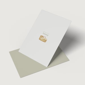 Birth Announcement Card | Editable Birth Announcement Card | Minimalist Baby Announcement | Instant Download | A6 | Canva Template | Dutch Design
