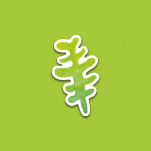 Autocollant individuel  7cm - "Algue verte"  - décoration pour ordinateur - Autocollant pour téléphone