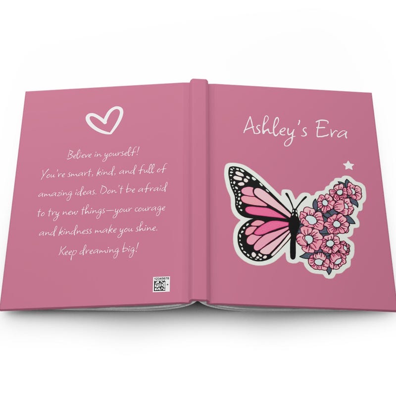 ❤️Buy 2 FREE SHIPPING❤️Girls Personalized Notebook, Christmas Gift to Niece, Granddaughter gift, Era Notebook, Custom Girls Merch, Girl Name Birthday Gift for Girl