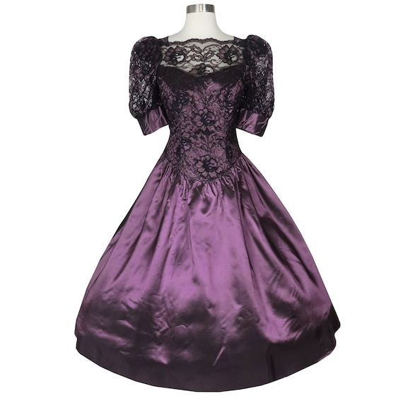 Purple Bow Floral Lace Dress Purple Bow Floral Lace Dress