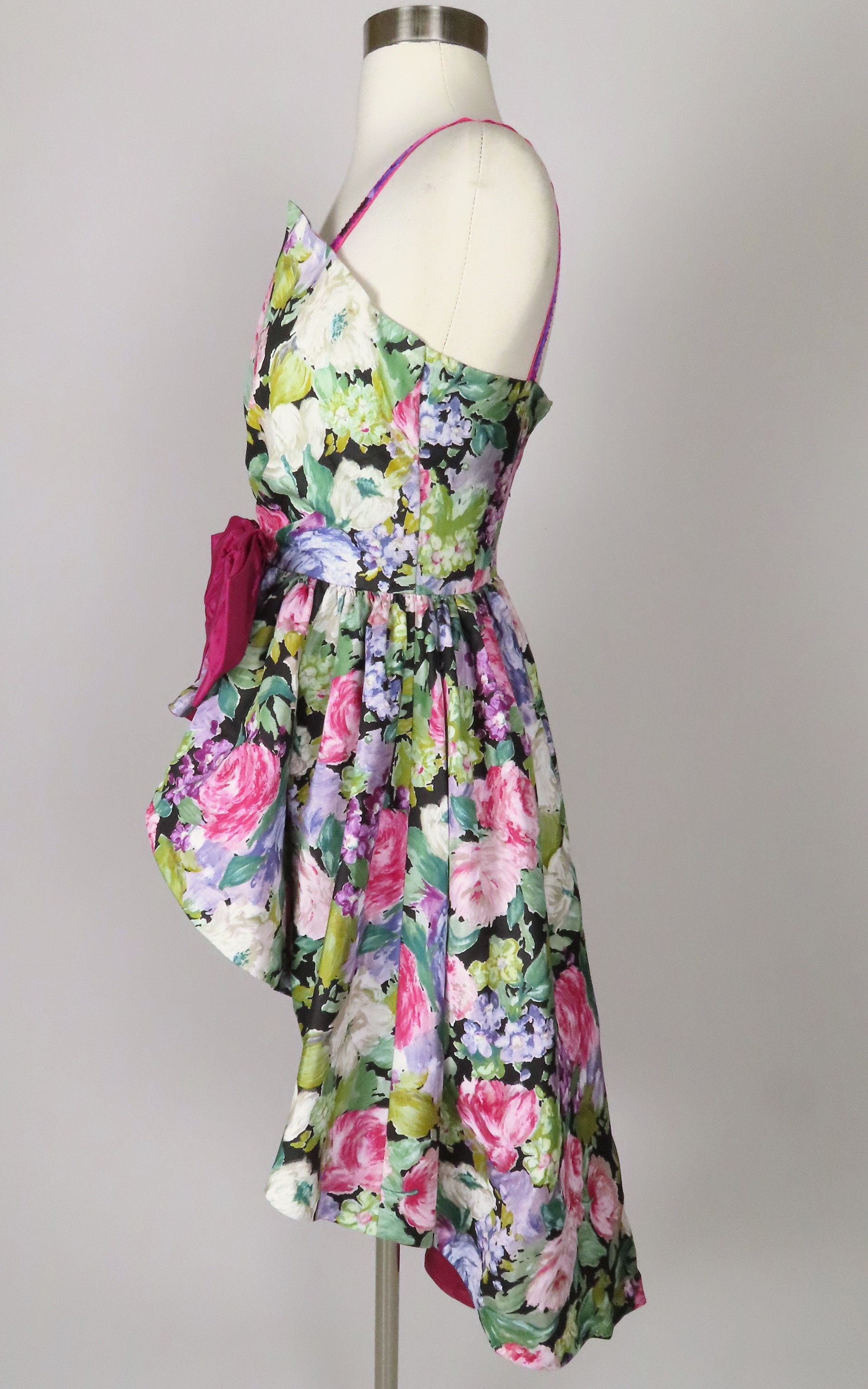 Vintage 80s 90s Floral Peplum Full Skirt Tux Tuxedo Prom - Etsy