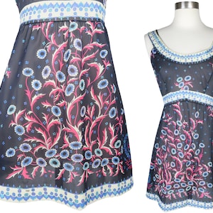 Vintage Emilio Pucci EPFR 60s 70s Sleeveless Mini Shift Lingerie