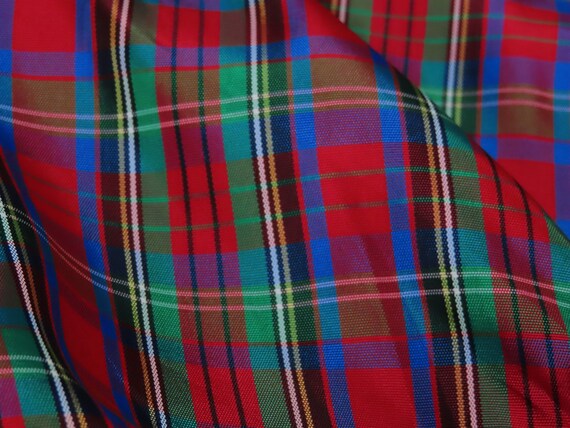 Vintage 80s Gunne Sax Strapless Red Black PLAID F… - image 9