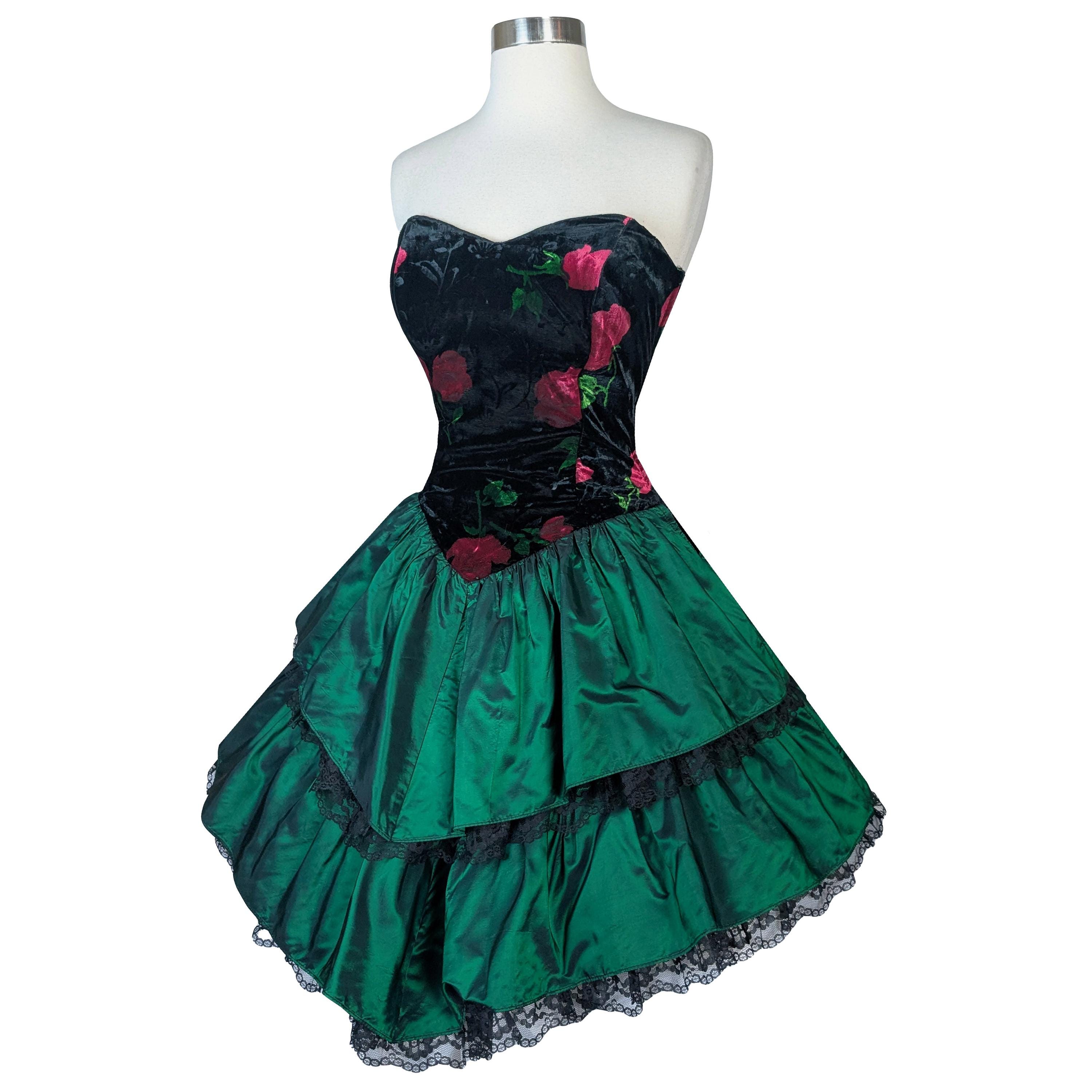 80s punk prom dress California Costumes 80s Party Dress Adult Costume, Medium