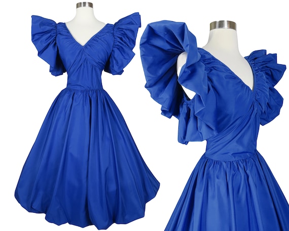 quince dresses royal blue and gold Black Applique Royal Blue Unique Knee Length Cheap Homecoming Dresses, –  BubbleGowns main image 1
