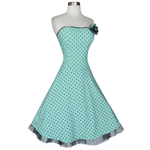 Vintage 90s Y2K 50s Strapless Black Turquoise Blue Ruby Rox Cocktail Party  Dress S Small Petticoat Tulle Rockabilly Pinup Swing Dance - Etsy Denmark