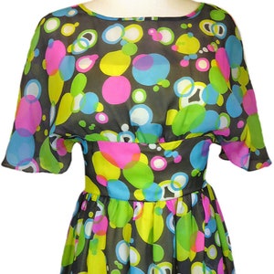 4636 Pink Polka Dot Chiffon Dress
