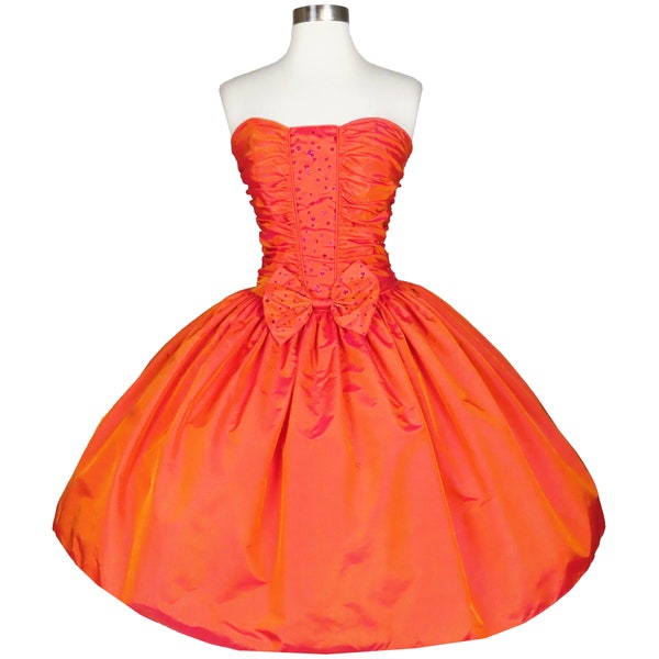 Pink and Orange Prom Dress Etsy