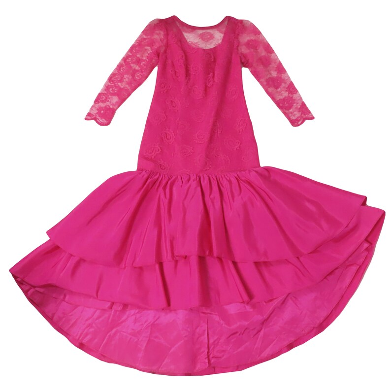 80’s Fuchsia Hot Pink Dress by Ann Lawrence main image 1