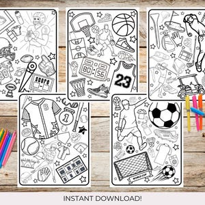 Sports Coloring Pages: Baseball, Soccer, Football (PDF Download)