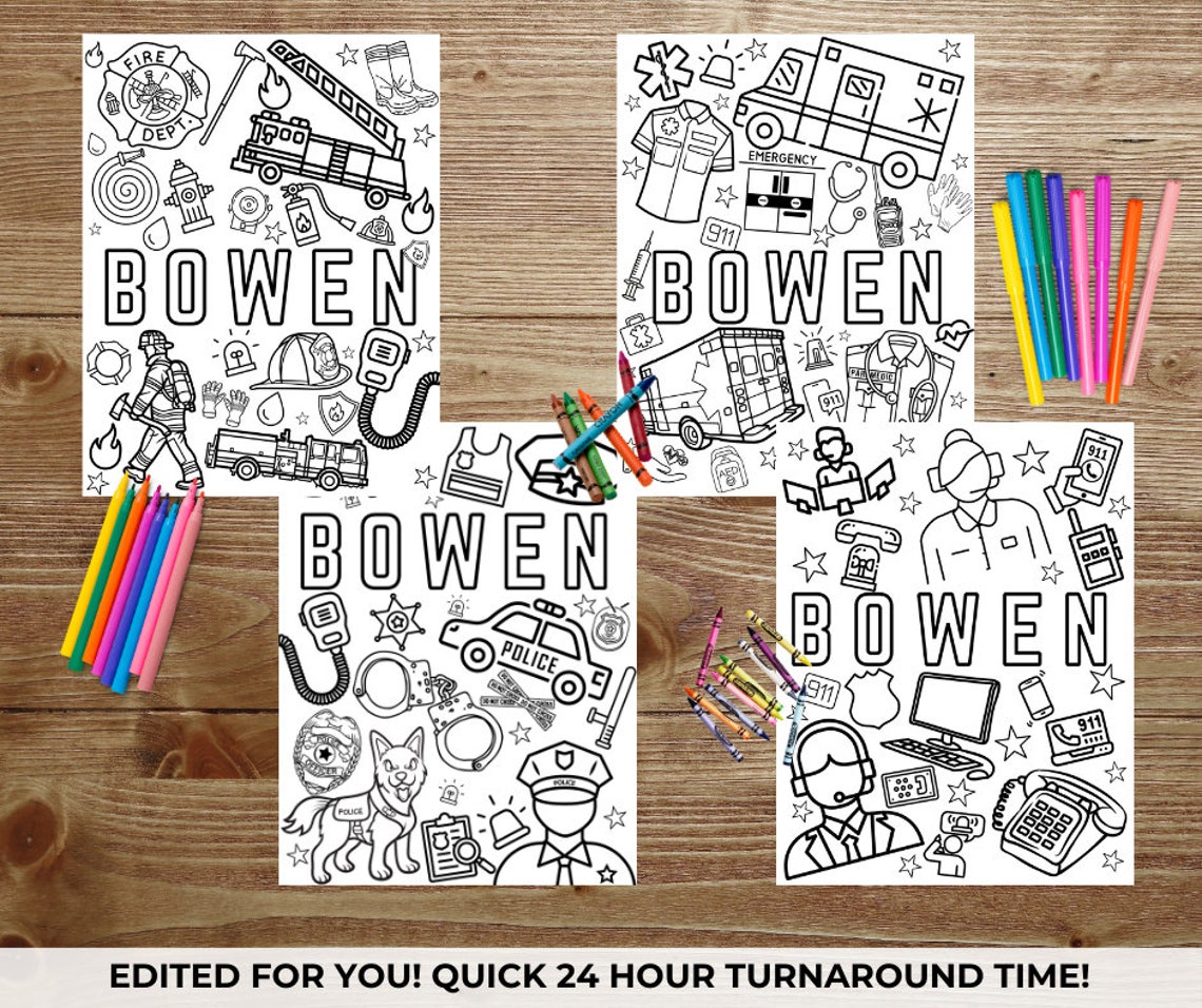 First Responder Coloring Pages, Police Officer Coloring Page