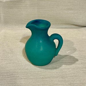 Vintage Blue Van Briggle Pottery Original Colorado Springs Minature Pitcher