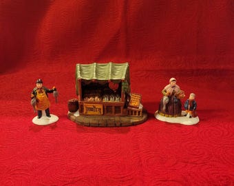 Vintage Porcelain Department 56 Heritage Village "Poultry Market" Set of 3 Figurines