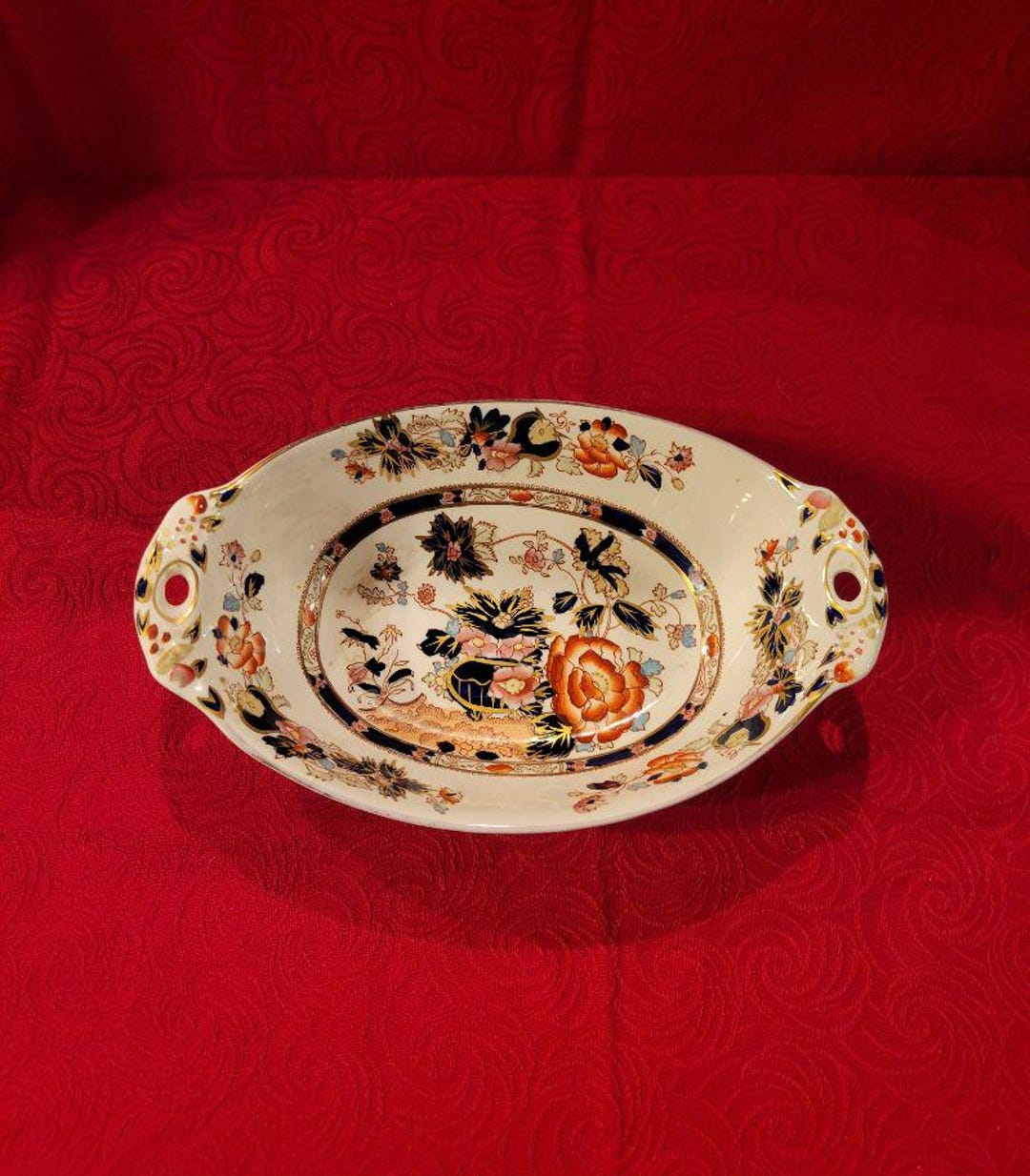 Antique Mason's Ironstone China England Mandarin Pattern Oval Handled ...