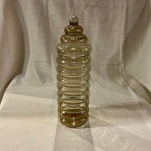 Vintage Mid Century Holmegaard Denmark Primula Apothecary Jar Designed by Jacob Bang