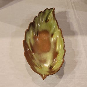 Vintage Frankoma Pottery Leaf Shaped Dish or Bowl # 226
