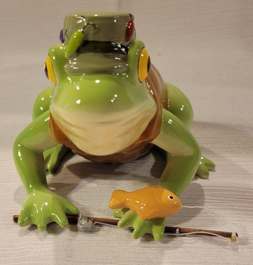 Vintage Westland Giftware Fanciful Frogs Figurine 