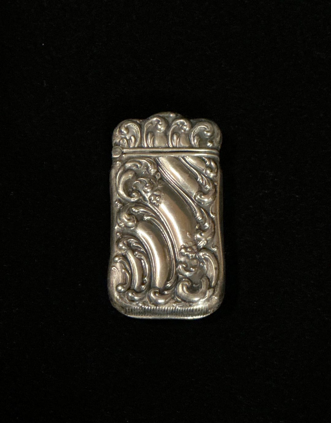 Antique Victorian Late 1800’s Sterling Silver Vesta Case or Match Safe ...