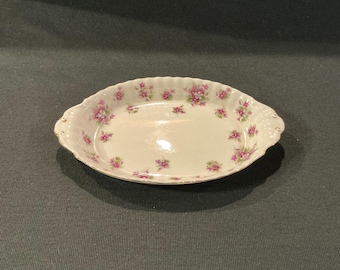 Vintage Royal Albert Bone China Sweet Violets Pattern Oval Tray