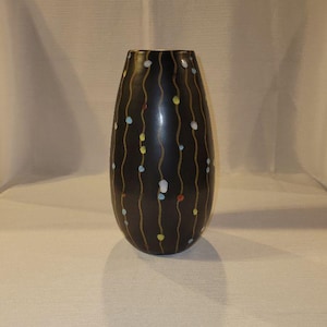 Vintage 1950&#39;s Mid Century Modern Aldo Londi Bitossi Pottery Vase Italy V405/21