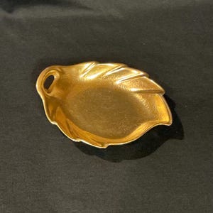 Vintage Pickard China #228 Gold Leaf Shaped Dish Marked Made in USA